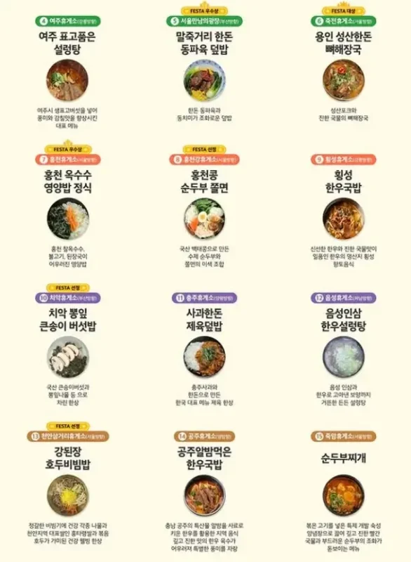 Korean Rest Area Food