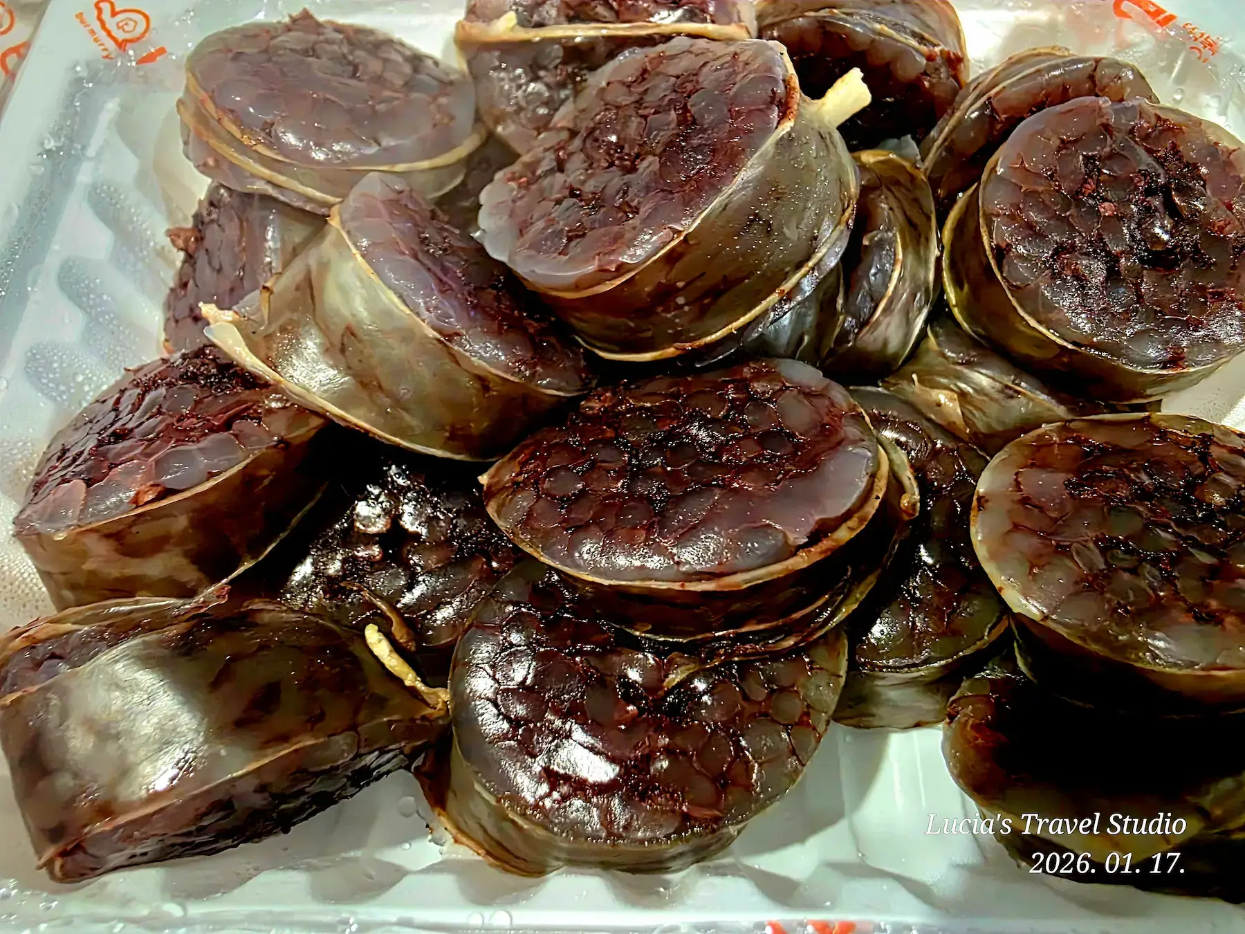 Korean highway rest stop food - sundae